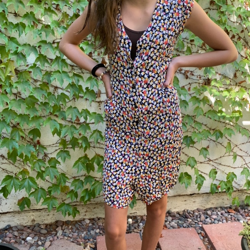 1990s Women’s Maternity Vintage Grunge Floral Spring/Summer Romper